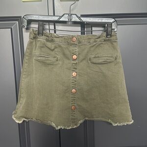 People’s Project LA Army Green Denim Skirt